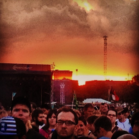 Sunset at 2013 ACL Festival  Photo: Aaron Strout
